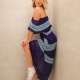 Giovanna Ewbank veste Vestido Tricot Pesponto Azul Galeria Tricot - Look do dia